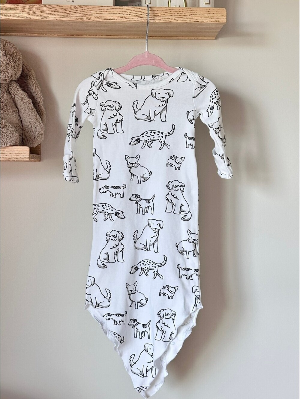 Oliver & Rain Organic Cotton Puppy Sleep Gown - One Size